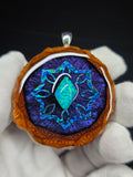 Large Knobcone Pinecone W/Bello Opal .925 Sterling Silver Bail.