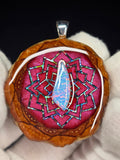 Large Knobcone Pinecone W/ Bello Opal .925 Sterling Silver Bail