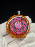 Large Knobcone Pinecone Seed Of Life W/ Bello Opal .925 Sterling Silver Bail